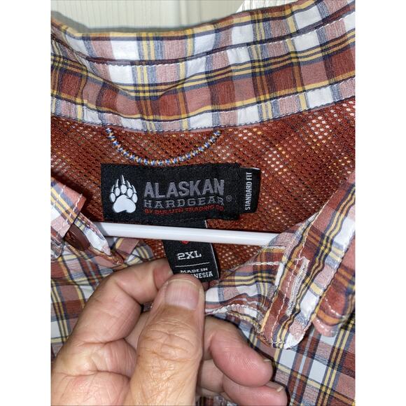 Alaskan Hardgear Shirt By Duluth Button Shirt Mens Plaid Standard Fit Size 2XL - Picture 2 of 4